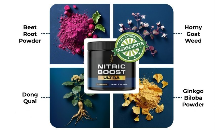 Nitric Boost natural male vitality supplement – product image